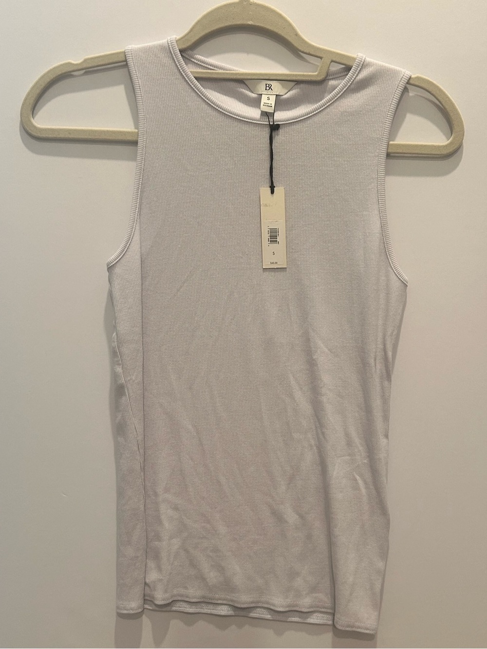 Banana Republic NWT White Ribbed Sleeveless Tank Top Small